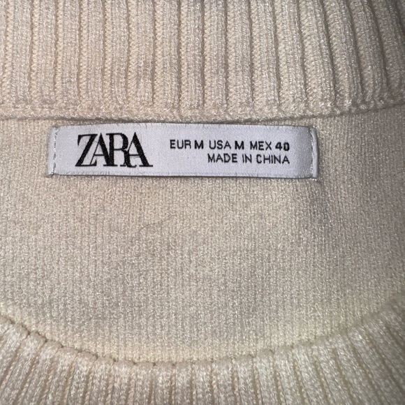 ZARA SOFT TEXTURED KNIT MENS SWEATER. Oyster white. Size medium. NWOT - Picture 9 of 15